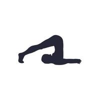 sport silhouet, yoga, meditatie, Gezondheid. vector illustratie