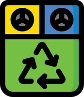 bak recycle recycling sorteren verspilling illustratie vector