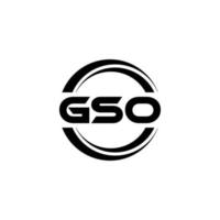 gso brief logo ontwerp in illustratie. vector logo, schoonschrift ontwerpen voor logo, poster, uitnodiging, enz.