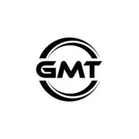 GMT brief logo ontwerp in illustratie. vector logo, schoonschrift ontwerpen voor logo, poster, uitnodiging, enz.