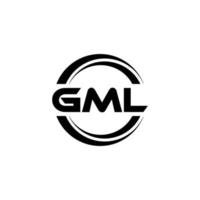 gml brief logo ontwerp in illustratie. vector logo, schoonschrift ontwerpen voor logo, poster, uitnodiging, enz.