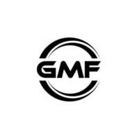 gmf brief logo ontwerp in illustratie. vector logo, schoonschrift ontwerpen voor logo, poster, uitnodiging, enz.