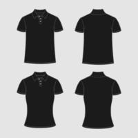schets zwart polo overhemd bespotten omhoog vector
