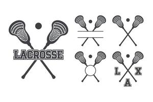 lacrosse stokken pictogram symboolset vector