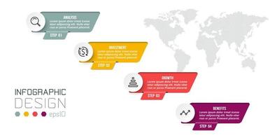 infographic sjabloon bedrijfsconcept met diagram. vector