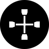kruis moersleutel vector icoon ontwerp