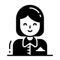 vrouw avatar ontwerp in modern en modieus stijl vector