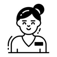 uniek vector ontwerp van verpleegster, professioneel avatar icoon