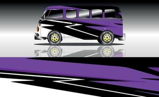 auto wraps busje vector illustratie ontwerp