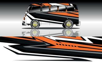 auto wraps busje vector illustratie ontwerp