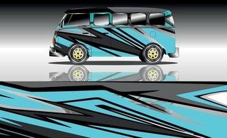 auto wraps busje vector illustratie ontwerp