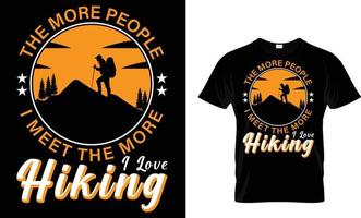 avontuur, berg, hiking, camping, typografie, vector t-shirt ontwerp