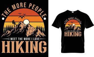 avontuur, berg, hiking, camping, typografie, vector t-shirt ontwerp