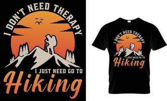 avontuur, berg, hiking, camping, typografie, vector t-shirt ontwerp