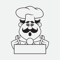 hoed chef-kok logo sjabloon vector