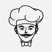 hoed chef-kok logo sjabloon vector