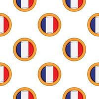 patroon koekje met vlag land Frankrijk in smakelijk biscuit vector