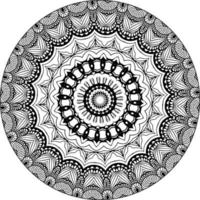 gemakkelijk circulaire patroon in het formulier van mandala voor henna, mehndi, tatoeëren, decoratie. decoratief ornament in etnisch oosters stijl. kleur boek bladzijde voor kinderen. wijnoogst decoratief elementen vector