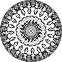 gemakkelijk circulaire patroon in het formulier van mandala voor henna, mehndi, tatoeëren, decoratie. decoratief ornament in etnisch oosters stijl. kleur boek bladzijde voor kinderen. wijnoogst decoratief elementen vector