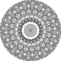 gemakkelijk circulaire patroon in het formulier van mandala voor henna, mehndi, tatoeëren, decoratie. decoratief ornament in etnisch oosters stijl. kleur boek bladzijde voor kinderen. wijnoogst decoratief elementen vector