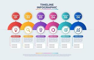 maandelijks tijdlijn infographic vector