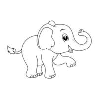 olifant kleur bladzijde voor kinderen hand- getrokken olifant schets illustratie vector