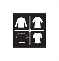 silhouet vector pictogrammen van kleding op te slaan