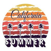 Californië zomer t-shirt ontwerp vector