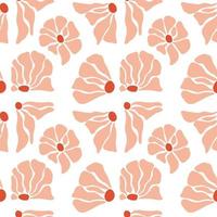 hand- getrokken biologisch besnoeiing uit bloemen in modern stijl abstract patroon vector