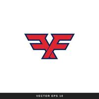 creatief Vleugels brief f symbool ontwerp logo vector