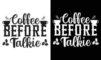 typografie koffie t overhemd ontwerp vrij vector