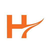 eerste h brief logo vector