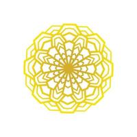 luxe goud mandala vector geïsoleerd Aan wit voor uw ornament ontwerp