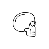 schedel, hoofd vector icoon illustratie