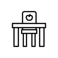 tafel, stoel vector icoon illustratie