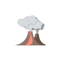 vulcaan tekenfilm vector icoon illustratie