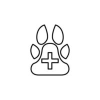 veterinair zorg teken vector icoon illustratie