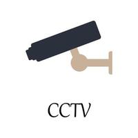 gekleurde cctv vector icoon illustratie