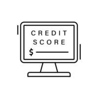 online bankieren, credit scoren, toezicht houden op vector icoon illustratie