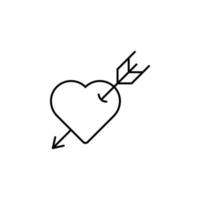 liefde, pijl, hart vector icoon illustratie