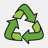 icoon gerecycled pakket. verpakking symbool elementen. pictogrammen in gevulde lijn stijl. mooi zo voor afdrukken, affiches, logo, Product verpakking, teken, expeditie, enz. vector