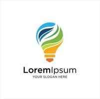 modern creatief idee logo ontwerpen symbool, licht lamp logo sjabloon, intelligentie- logo sjabloon, slim mensen logo vector