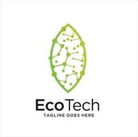 eco tech logo sjabloon ontwerp vector, embleem, ontwerp concept, creatief symbool, icoon vector