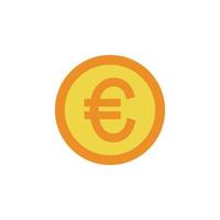 euro munt gekleurde vector icoon illustratie