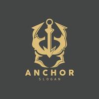 anker logo, oceaan schip vector, gemakkelijk minimalistische ontwerp, anker icoon, spartaans, oceaan, symbool sjabloon illustratie vector