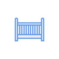 baby bed vector voor icoon website, ui essentieel, symbool, presentatie