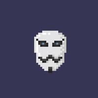 mysterieus masker in pixel kunst stijl vector
