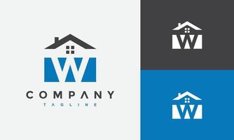 eerste w huis logo vector