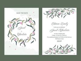 bruiloft uitnodiging in waterverf techniek, abstract vector achtergrond ontwerp in natuurlijk stijl voor bruiloft en Hoes sjabloon