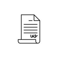 contract, document, papier vector icoon illustratie